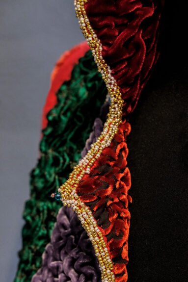 Kathrens Rare Knitwear one-off coat - collar detail 1