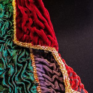 Kathrens Rare Knitwear one-off coat - collar detail 3