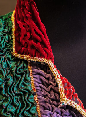 Kathrens Rare Knitwear one-off coat - collar detail 3