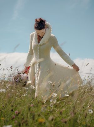 Ethel Celebration Coat by Kathrens Rare Knitwear (in the meadow) 3